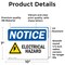 Signmission Electrical Hazard Sign, Vinyl Decal, 10in W x 7in L, 2PK OS-2PACK-NS-D-710-L-11651 - alternate 3